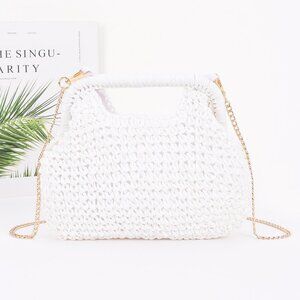Super Cute Handmade Faux Straw Clutch